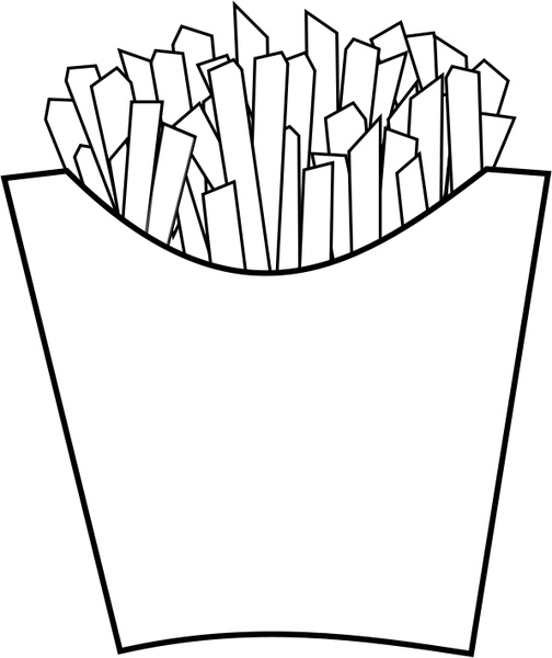 504x600 French Fries Line Art Free Vector In Open Office Drawing