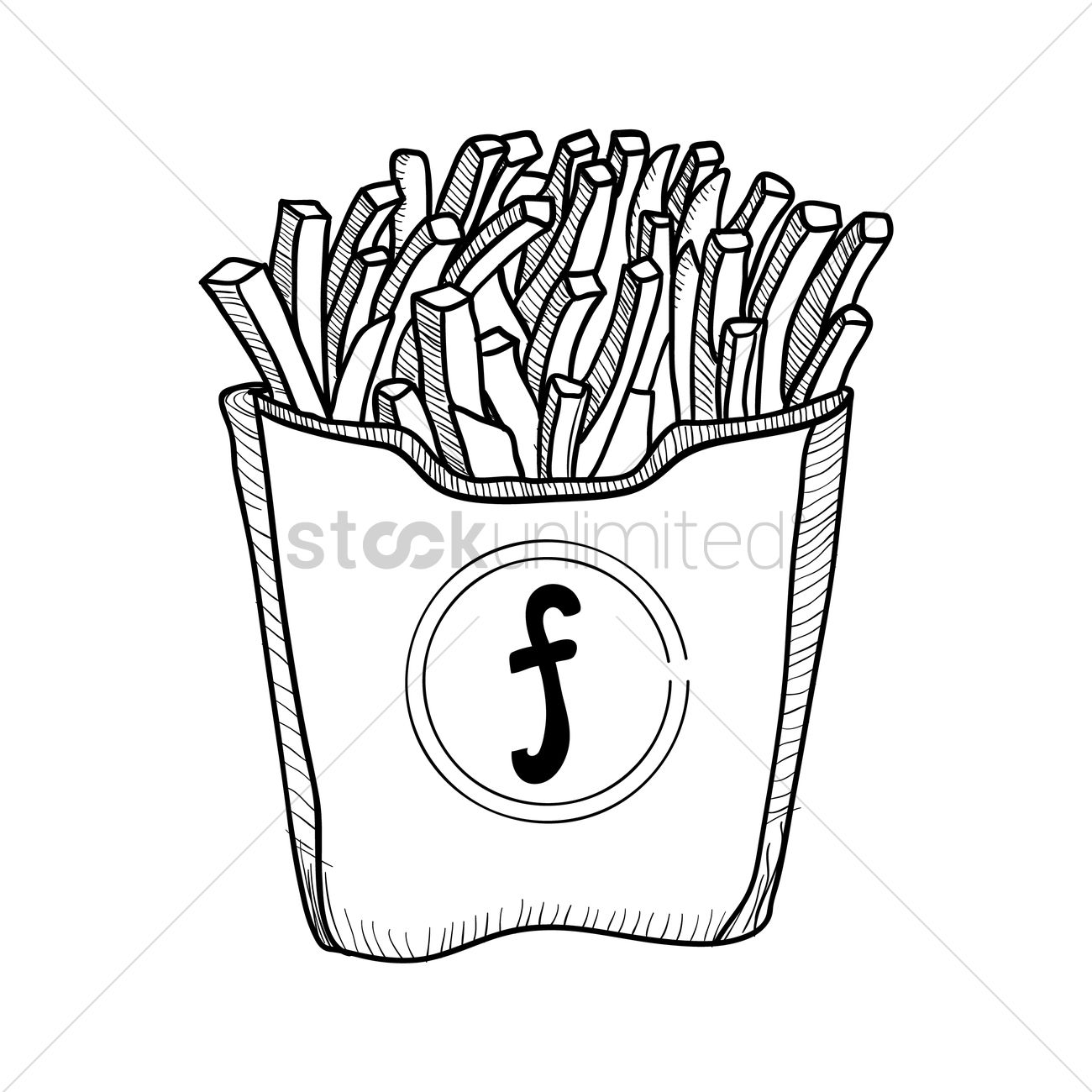 1300x1300 French Fries Vector Image