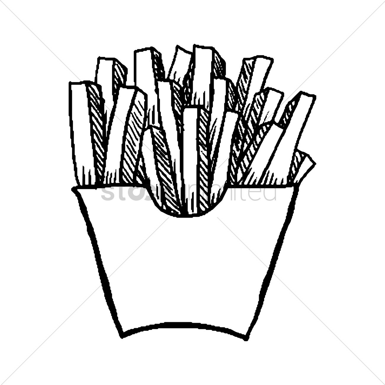 1300x1300 French Fries Vector Image