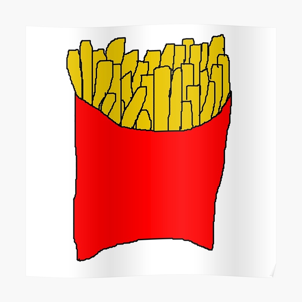 1000x1000 Fries Drawing Art Board
