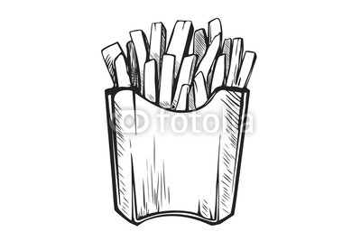 400x267 hand drawn french fries fast food, junk food icon buy photos