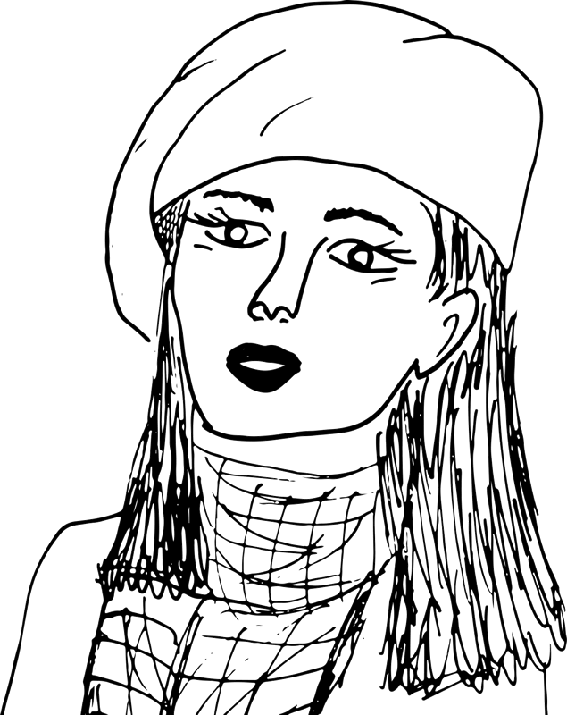 635x800 French Girl Rubber Stamp Paris Stamps Stamptopia