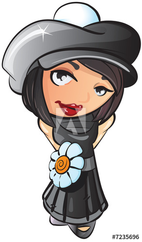 294x500 French Girl With Beret