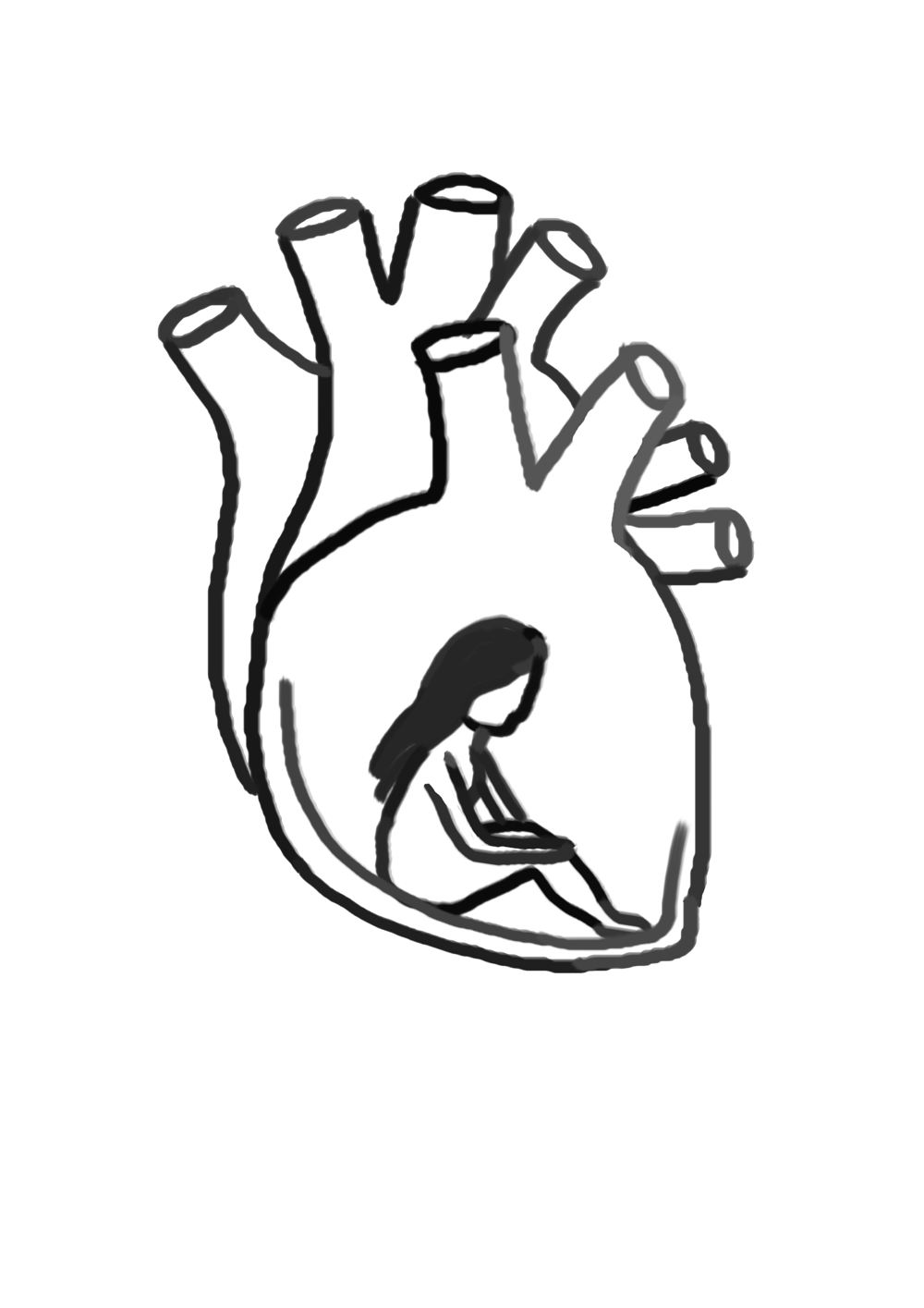 1000x1415 French Hen Drawing