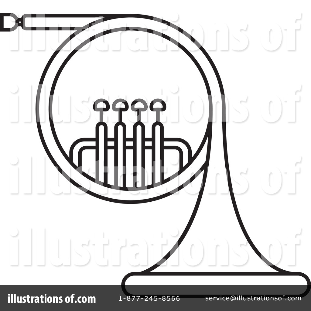 1024x1024 French Horn Clipart