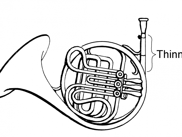 640x480 Simple Clipart French Horn