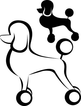 343x450 French Poodle Clipart