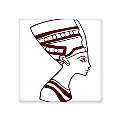 425x425 Egypt Culture Black White Abstract Totem Side Portrait Fresco