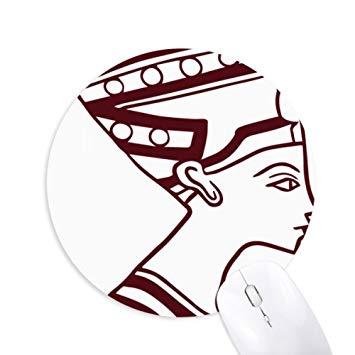 355x355 Egypt Abstract Totem Side Portrait Fresco Round Non