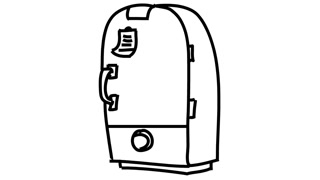 320x180 Trash Bin Dustbin Line Drawing Illustration Animation