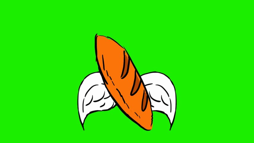 852x480 Fried Chicken Drawing Stock Video Footage