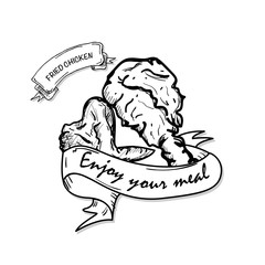 240x240 Fastfood Fried Chicken Drawing Graphic Object