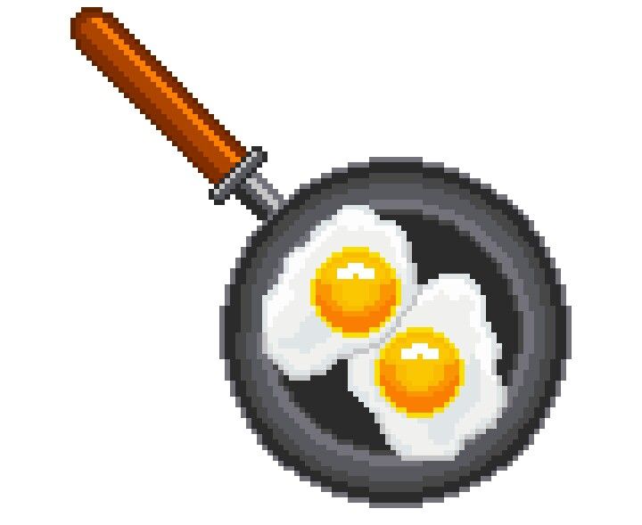 720x589 My Pixel Drawing Of Frying Pan With Egg In It Steemit
