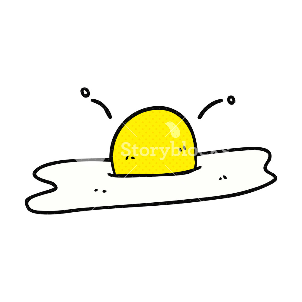 1000x1000 Freehand Drawn Cartoon Fried Egg Royalty Free Stock Image