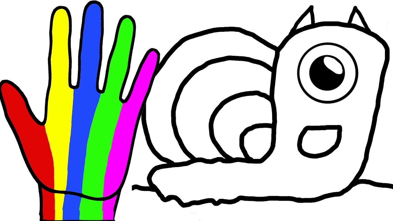 1280x720 Finger Painting Alien Snail Friendly Coloring And Drawing
