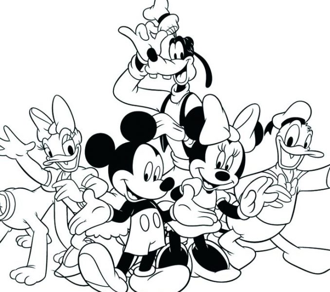 678x600 Huge Collection Of 'mickey Mouse And Friends Drawing' Download