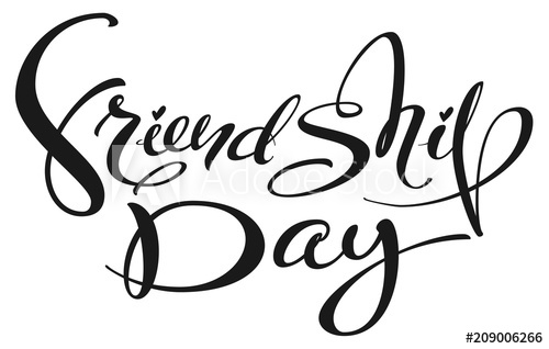 500x318 Friendship Day Handwritten Ornate Text Of Calligraphy
