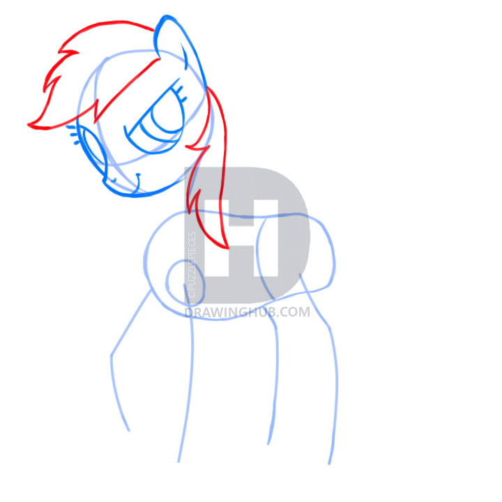720x720 How To Draw Rainbow Dash, My Little Pony Friendship Is Magic, Step