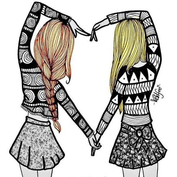 600x600 Image Result For Drawings Of Best Friends Two Girls Drawings