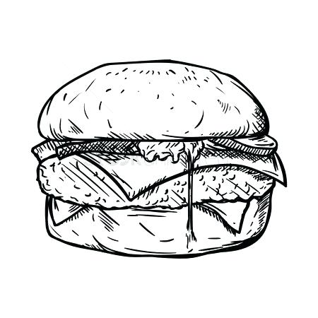 450x450 Draw Hamburger How To Draw A Burger And Fries Step