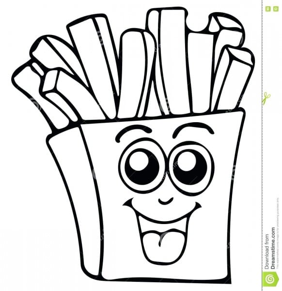 582x600 French Fries Drawing At Getdrawings Com Free For Personal Use