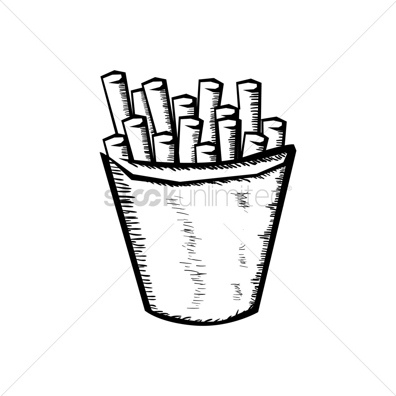 1300x1300 French Fries Vector Image
