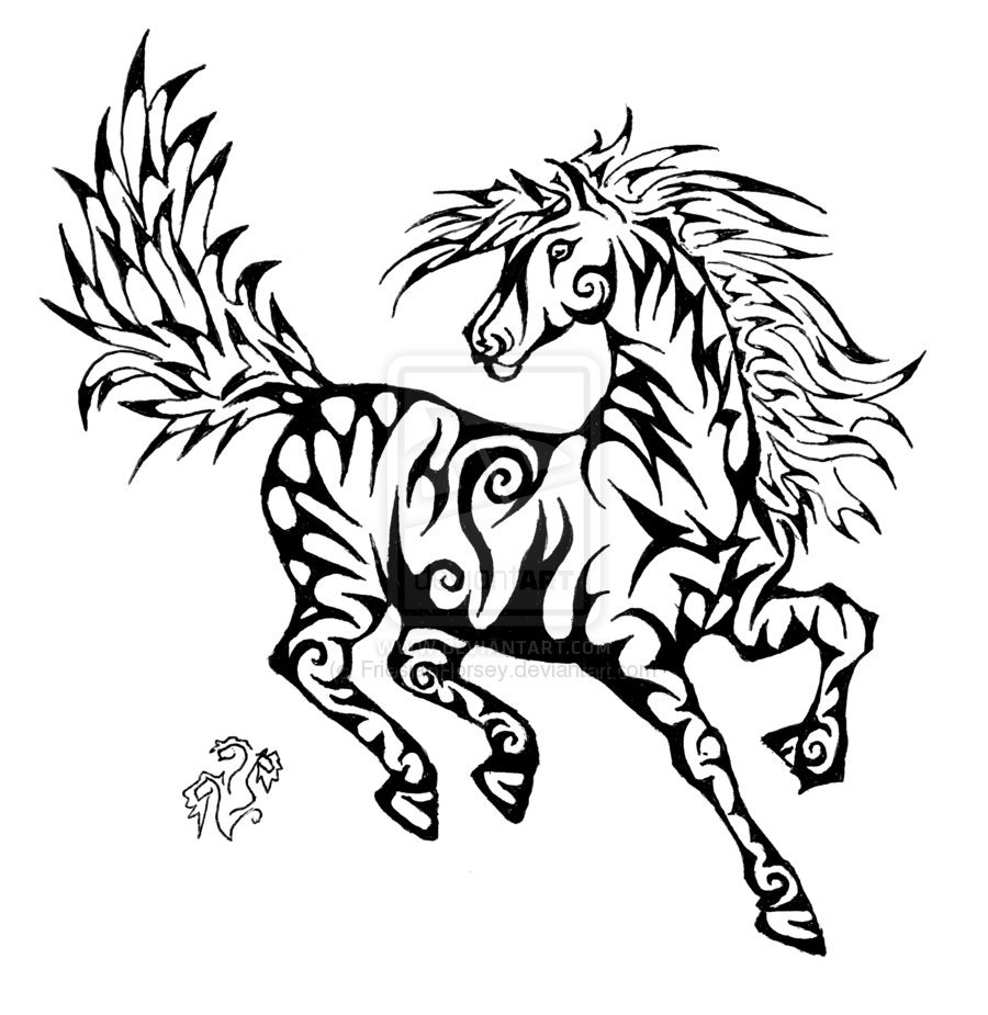 900x925 friesian horse head coloring pages tribal horse head design