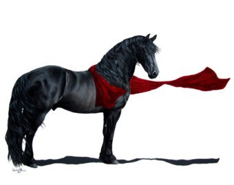 340x270 Friesian Horse Art Etsy