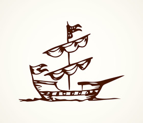 280x240 Frigate Vector Drawing