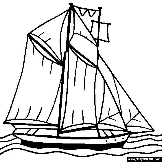 560x560 Ship Lineart Schooner For Free Download