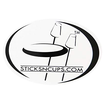 425x425 Sticks 'n Cups Logo Frisbee Sticker Sports Outdoors