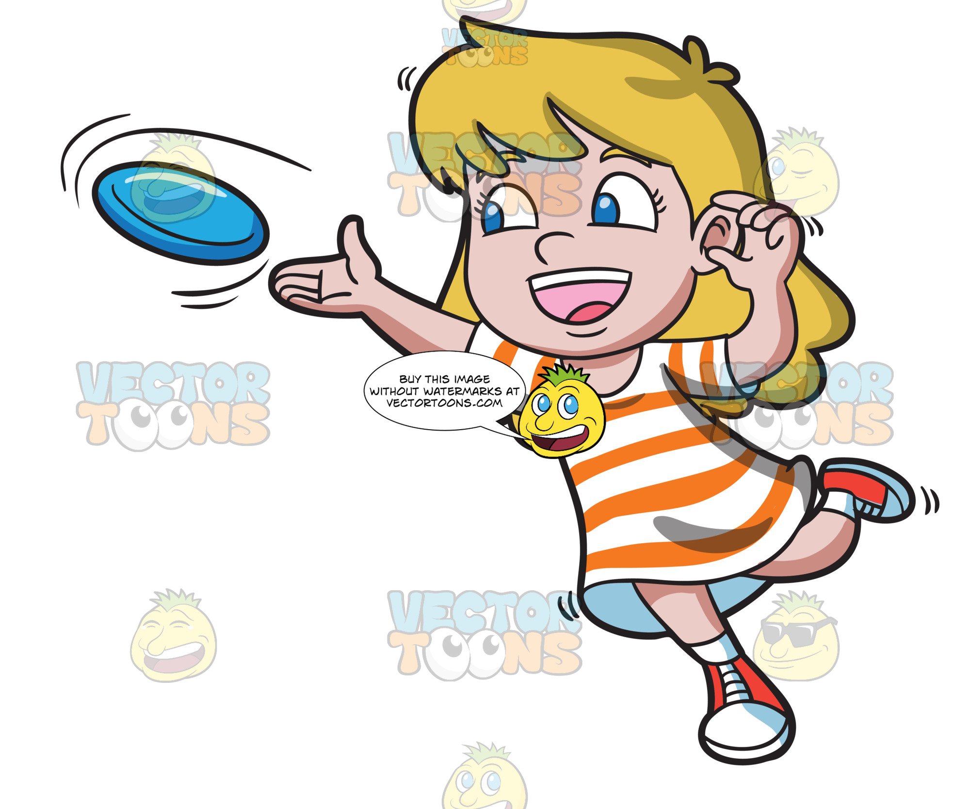 2000x1668 A Girl Leans Forward To Throw A Frisbee Clipart Cartoons