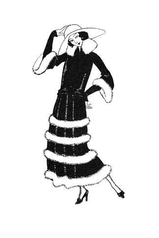 325x488 Fur Trimmed Frock Giclee Print