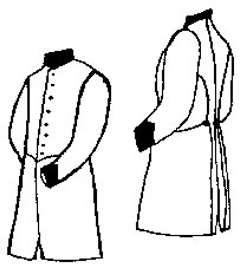 794x862 Civil War Era Military Frock Coat Sewing Pattern