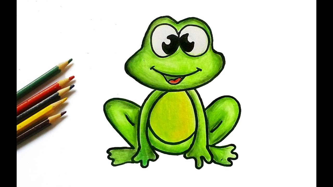 1280x720 How To Draw A Frog For Kids Easy Drawing Tutorial