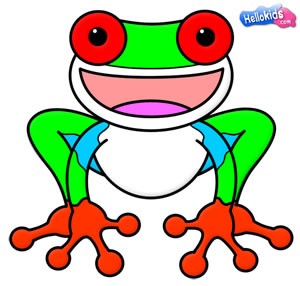 300x286 How To Draw How To Draw A Red Eyed Tree Frog