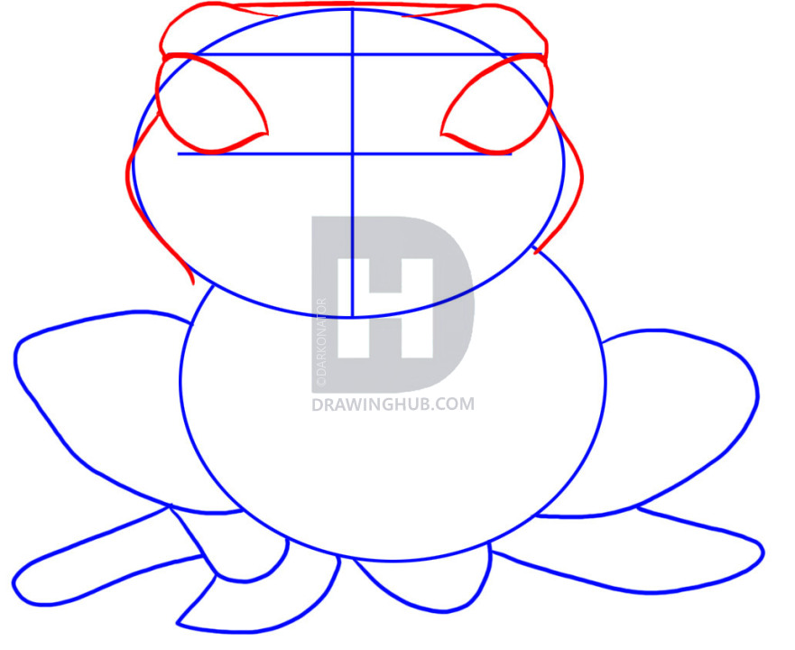 881x720 How To Draw A Simple Frog, Step