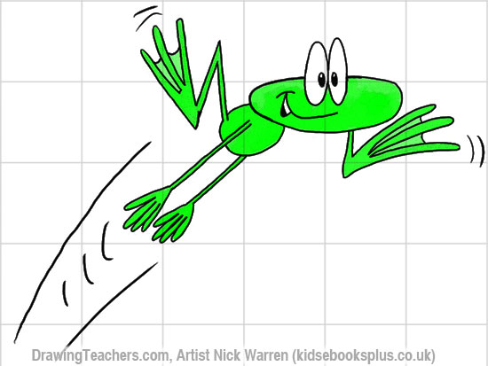 550x413 Frog Jumping Drawing
