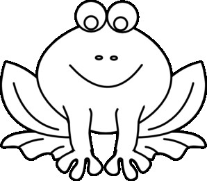 298x261 Frog Line Art Template Frog Outline