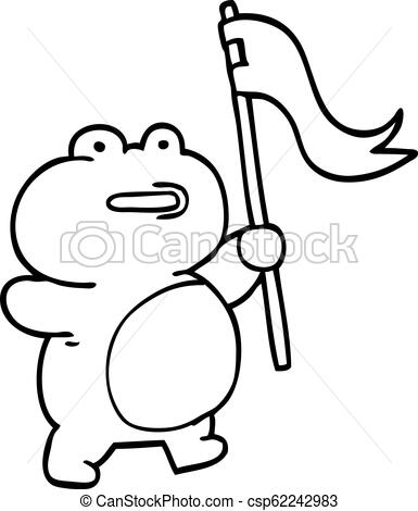 385x470 Funny Line Drawing Cartoon Frog