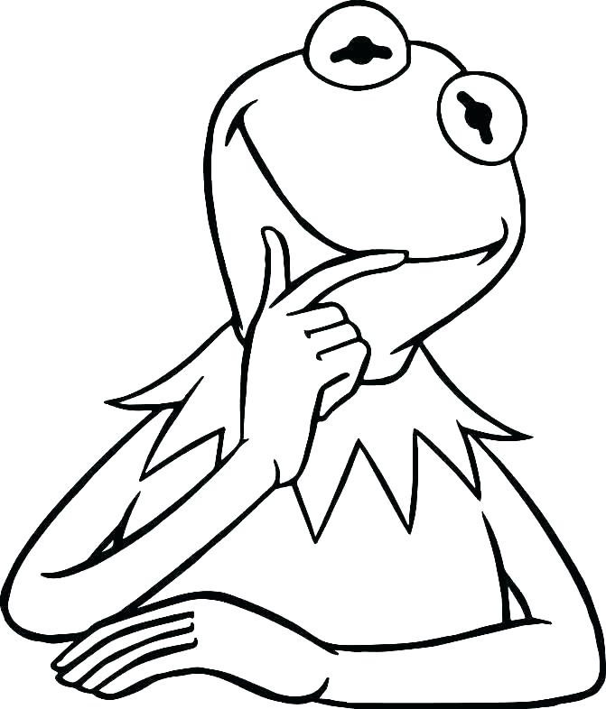 671x786 Kermit Coloring Pages Babies Coloring Pages New Line Drawing