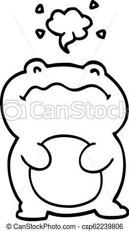263x470 Line Drawing Cartoon Frog