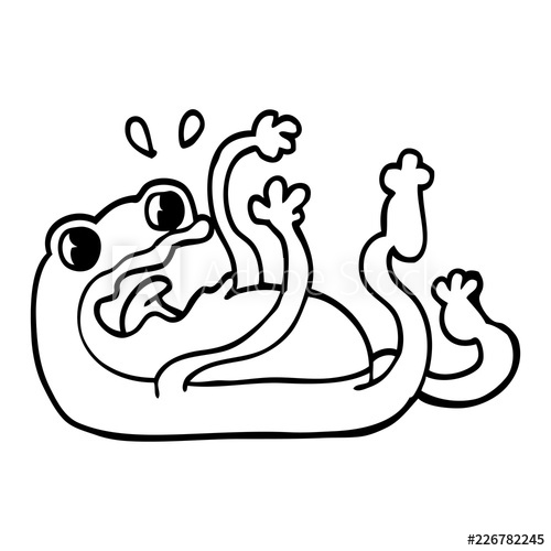 500x500 Line Drawing Cartoon Frog