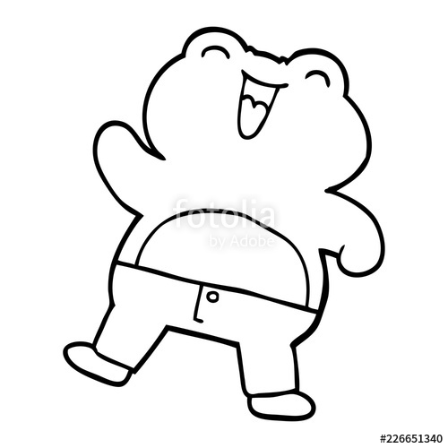 500x500 Line Drawing Cartoon Frog Stock Image And Royalty Free Vector