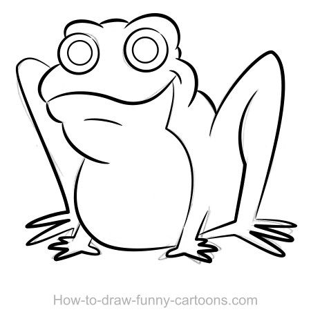 450x465 Frog Drawings