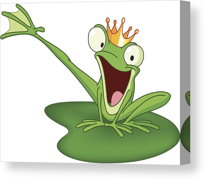 678x595 Happy Frog Prince Canvas Print Canvas Art