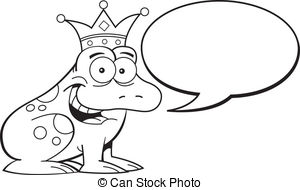 300x190 The Frog Prince Clipart Black And White