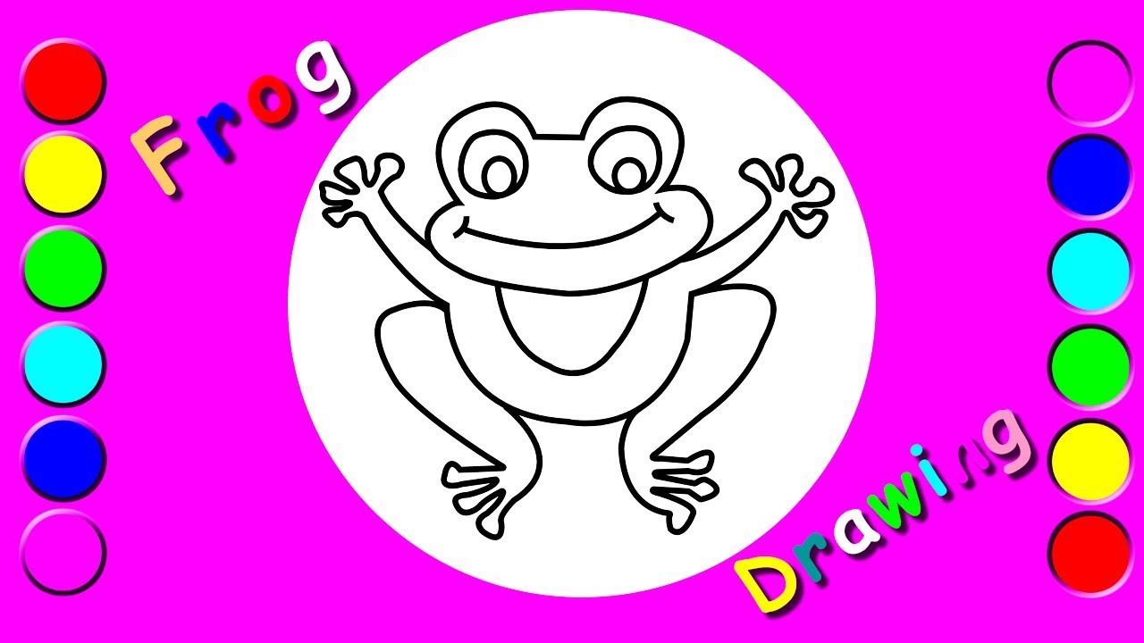 1280x720 How To Draw A Frog Coloring Pages For Kids