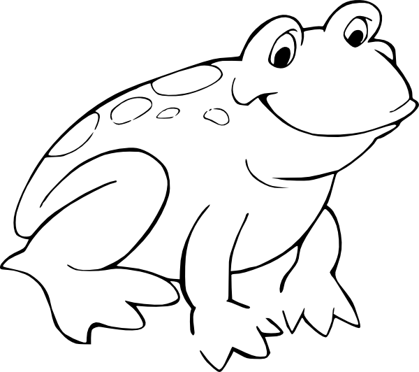 600x532 Temporary Toad Edible Frog Drawing Black And White Cc0 Art