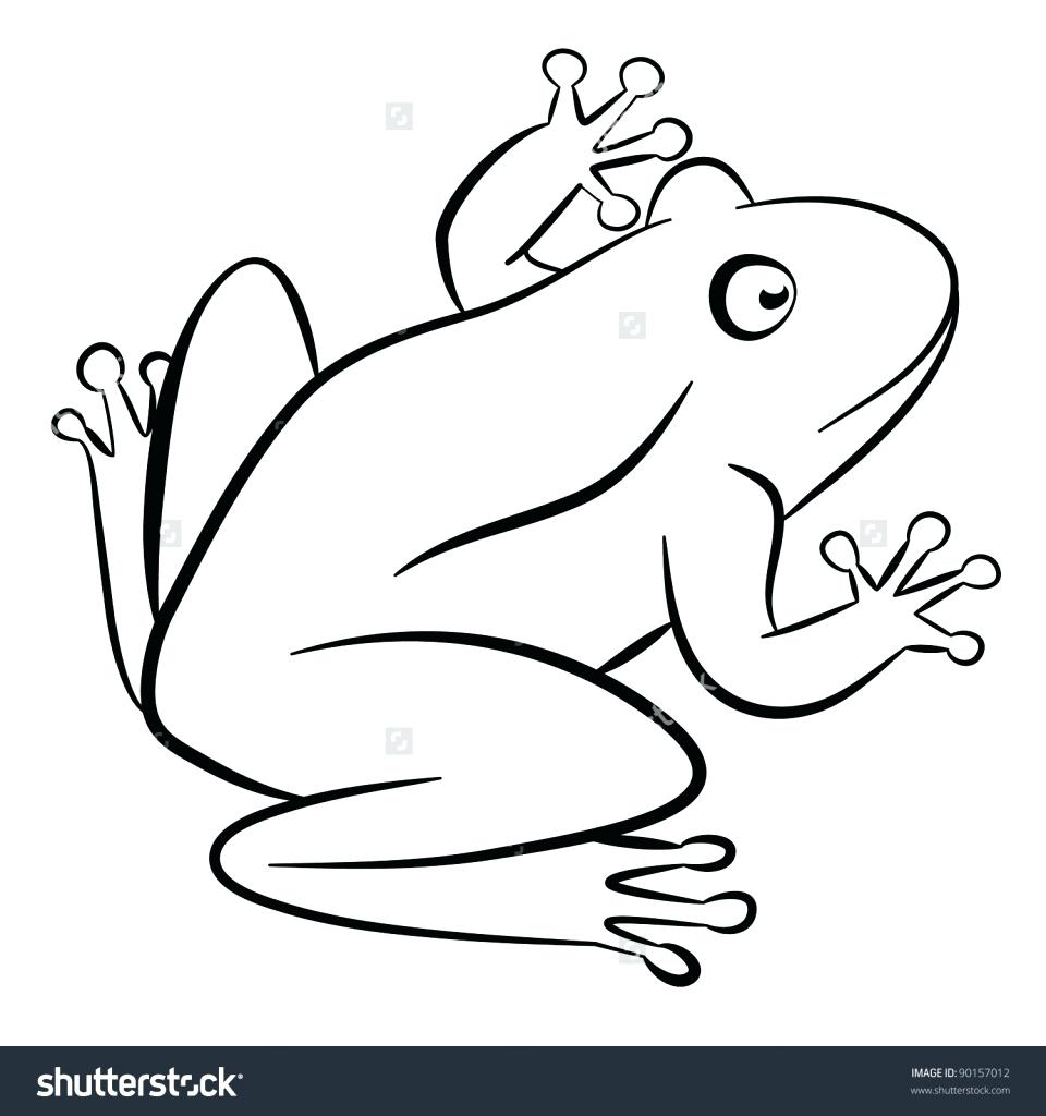 960x1024 Simple Frog Outline Judebell Club